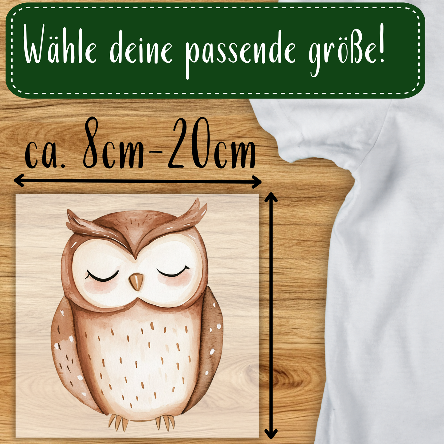 Niedliche Eule Bügelbild