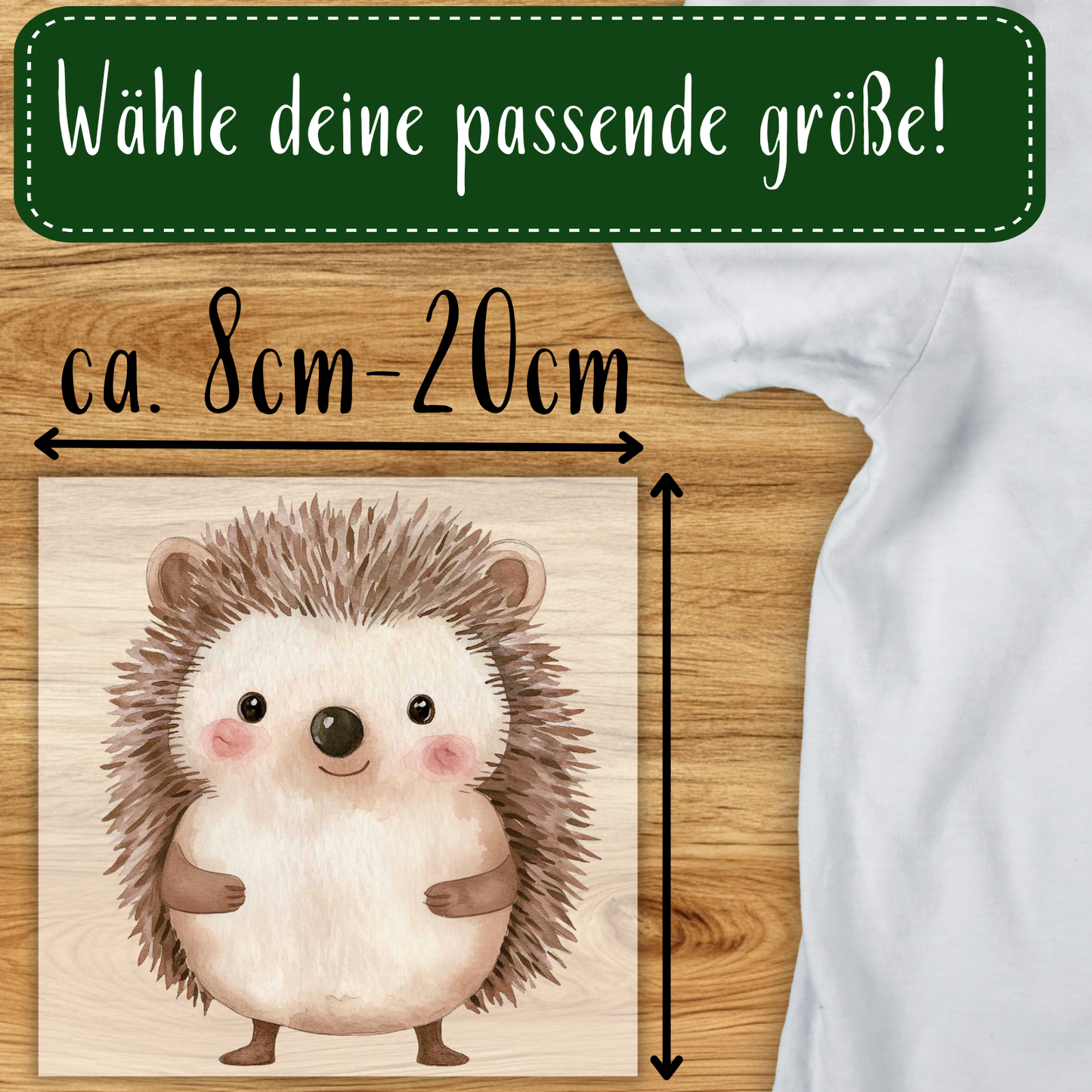 Süßer Igel Bügelbild