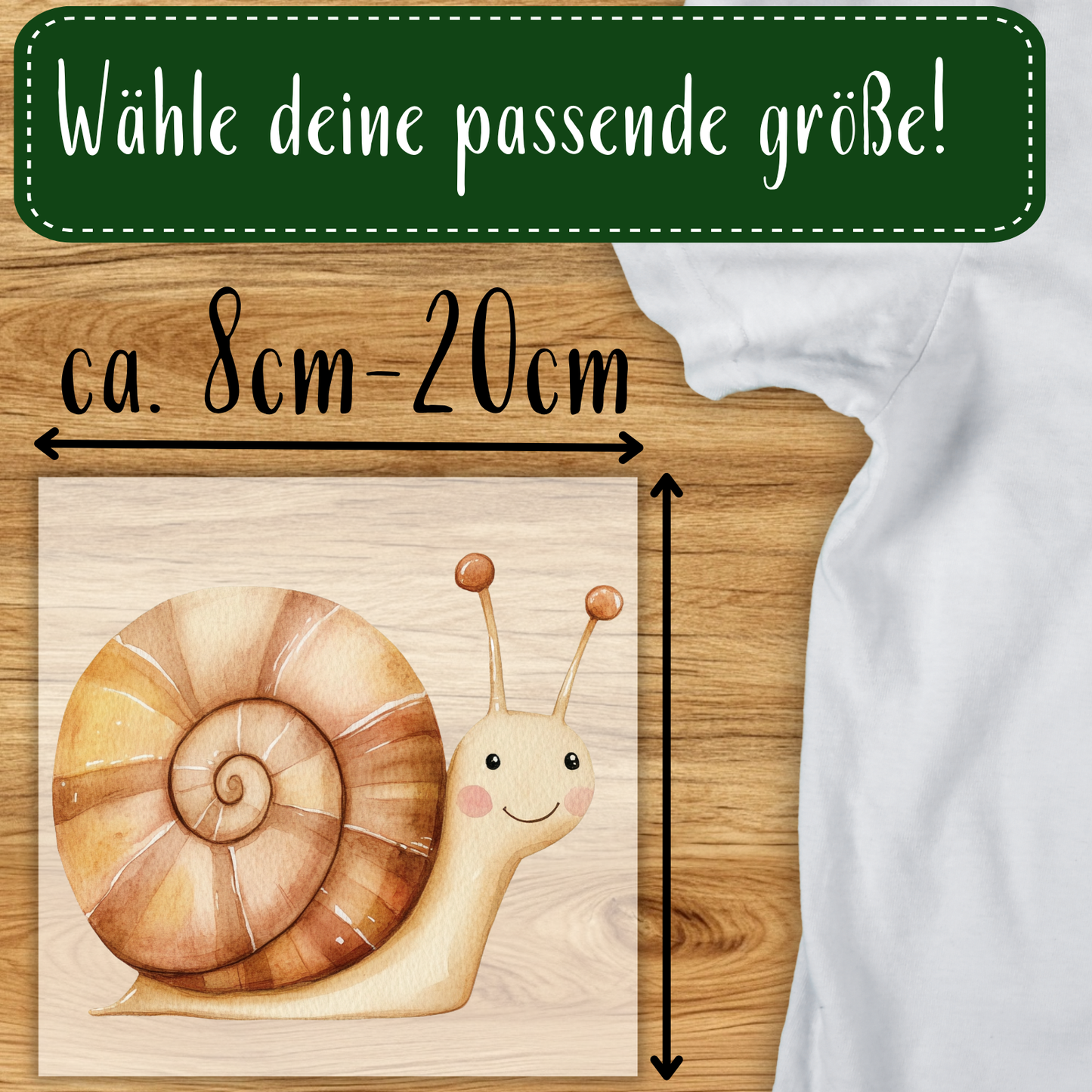 Schnecke Bügelbild