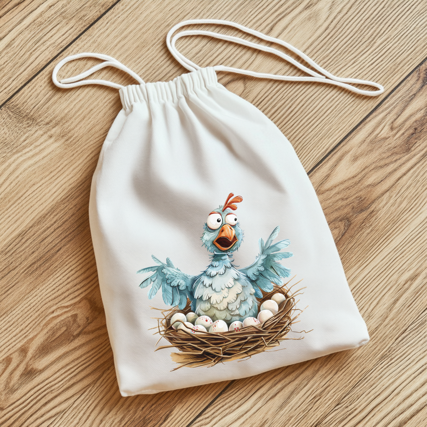 Lustiges Huhn Bügelbild