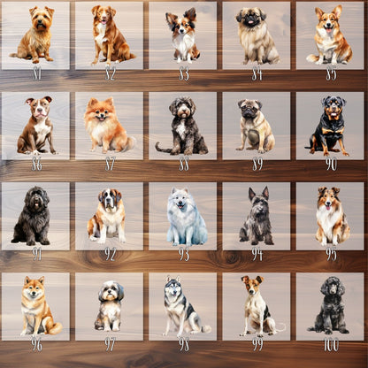 Hunderassen Bügelbilder, 103 Verschiedene Hunde
