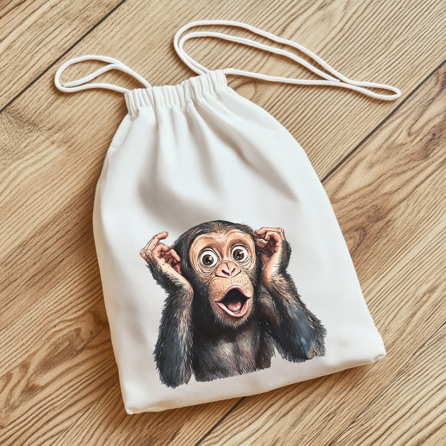 Lustiger Affe Bügelbild