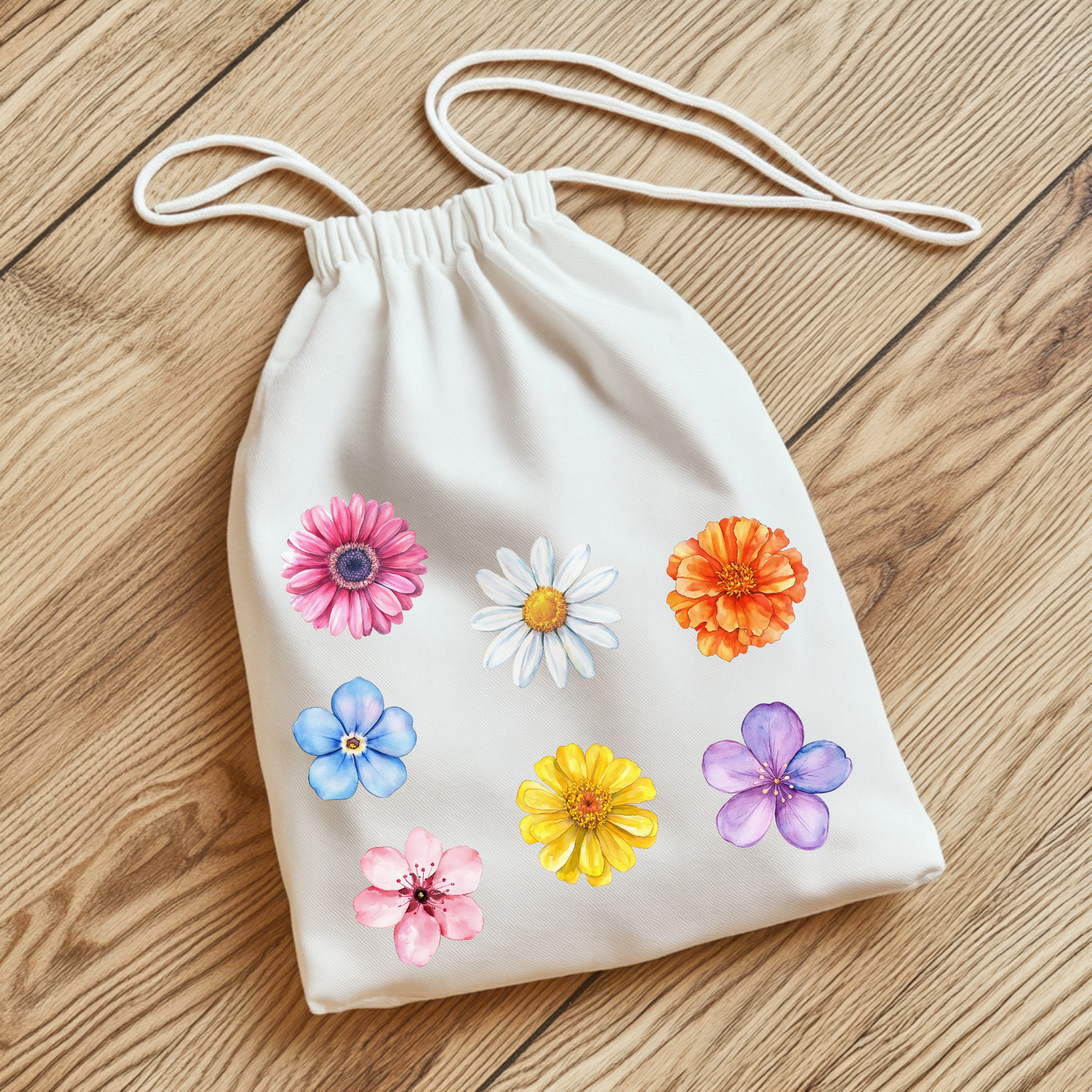 Bunte Blüten Bügelbild