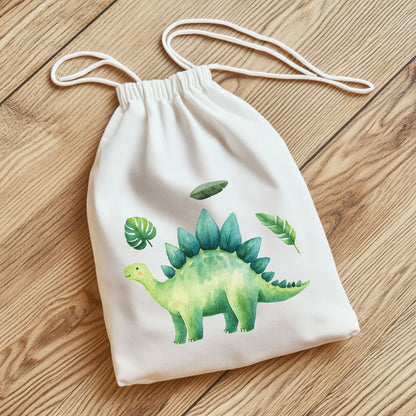 Baby Dino Bügelbild, Mit Dschungelblättern