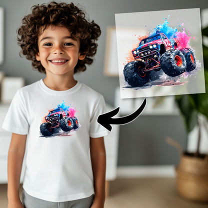 Coole Monstertrucks Bügelbilder