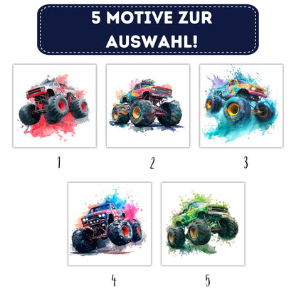 Coole Monstertrucks Bügelbilder